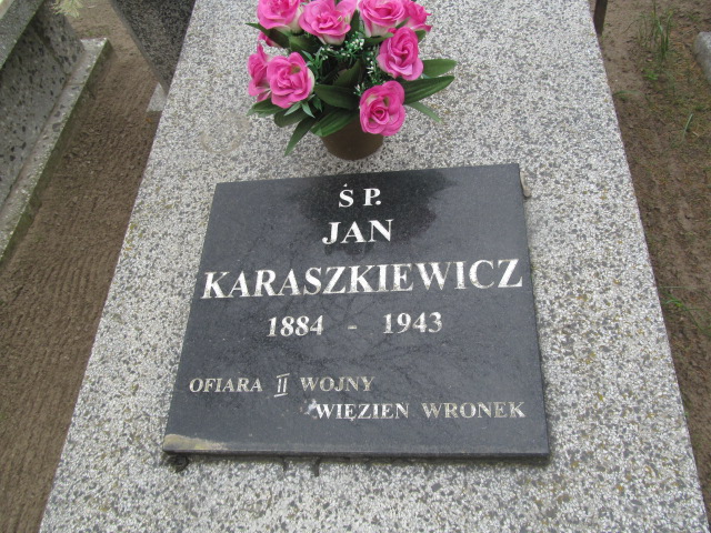 Jan Karaszkiewicz 1883 Wronki Św. Katarzyny - Grobonet - Wyszukiwarka osób pochowanych
