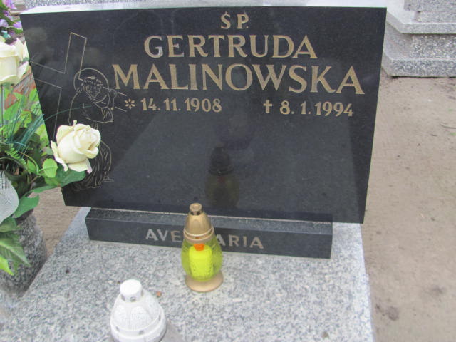 Gertruda Malinowska  1908 Wronki Św. Katarzyny - Grobonet - Wyszukiwarka osób pochowanych