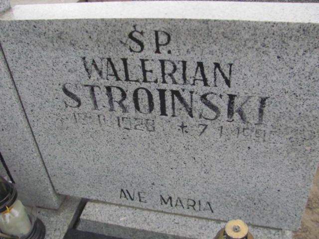 Walerian Stroiński 1927 Wronki Św. Katarzyny - Grobonet - Wyszukiwarka osób pochowanych