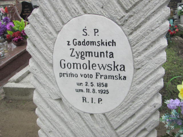 Zygmunta Gomolewska 1858 Wronki Św. Katarzyny - Grobonet - Wyszukiwarka osób pochowanych