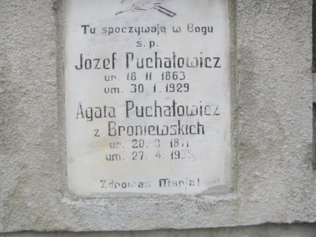 Józef Puchałowicz 1863 Wronki Św. Katarzyny - Grobonet - Wyszukiwarka osób pochowanych