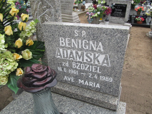 Benigna Adamska 1961 Wronki Św. Katarzyny - Grobonet - Wyszukiwarka osób pochowanych