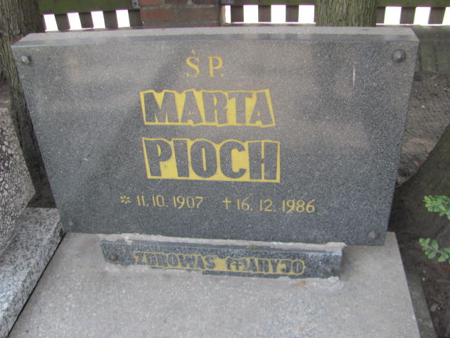 Marta Pioch 1907 Wronki Św. Katarzyny - Grobonet - Wyszukiwarka osób pochowanych
